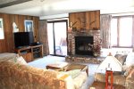 Mammoth Lakes Condo Rental Sunrise 46 - Living Room has a Flat Screen TV